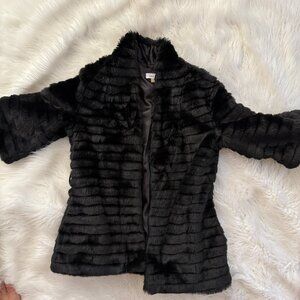 Calvin Klein Black Fur Jacket